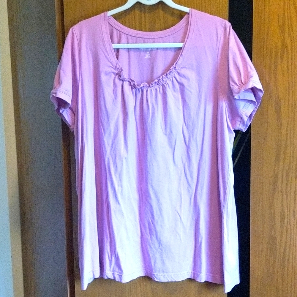 Ruched neck tee